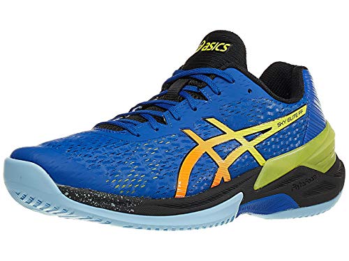 ASICS Men's Sky Elite FF Volleyball Shoes, 8, ASICS Blue/Sour Yuzu