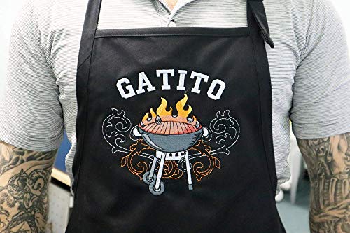 Wild Side Grill Personalized Men's Embroidered Bbq Apron #TOP6