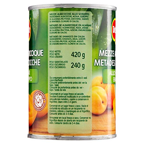 Del Monte Aprikosen Halbe Frucht gezuckert, Abtropfgewicht 240 g – Bild 4
