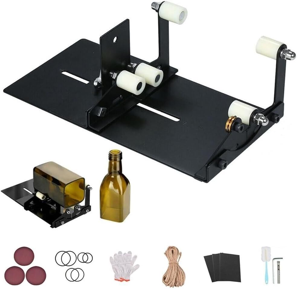 Glass Bottle Cutting Tools, Square and Round Wine Glass Sculptures for DIY Glass Cutter