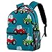 Coche auto tractor impresión hombros librero estudiante mochila viaje mochilas para mujeres casual hombres mochila al aire libre bolsas, Multicolor-1