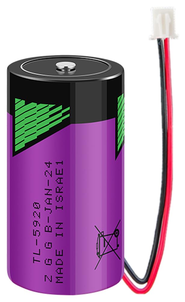 LINHUPAK (2-Pack) 3.6V TL-5920 8500mAh Lithium Battery Replacement for Tadiran iXtra Series C Non-Rechargeable Battery with White Plug