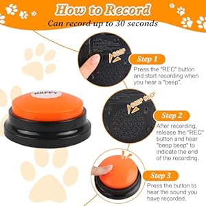 6pcs Canine Speaking Button Set Canine Buttons for Communication 30s Voice Recording Canine Coaching Buttons Talking Pet Buttons Buzzer with Antislip Canine Button Mat 24 Stickers 16 Aaa Batteries Cucciolini Doodles 6pcs canine speaking button set canine buttons for communication 30s voice recording canine coaching buttons talking pet buttons buzzer with anti slip canine button mat 24 stickers 16 aaa batteries cucciolini doodles