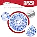 Wa.IE Jiemi Mop Replacement Heads - 4-Pack Blue Microfiber Replacement Mop Heads Universal for 360°Spin Magic Mopping,Round Shape Standard Size