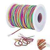 【Material de Alta Calidad】Cuerda para pulseras hecho de nailon de alta calidad, no es fácil de deformar o romper, buena elasticidad, resistente al desgaste, fácil de anudar y larga vida útil. Es suave al tacto, no dañará tu piel, seguro y fácil de usar para principiantes.