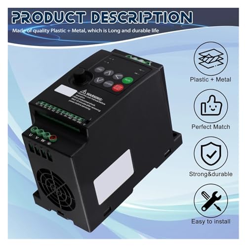 Convertisseur de fréquence 220V à 380V VFD triphasé 2.2kW pour moteur