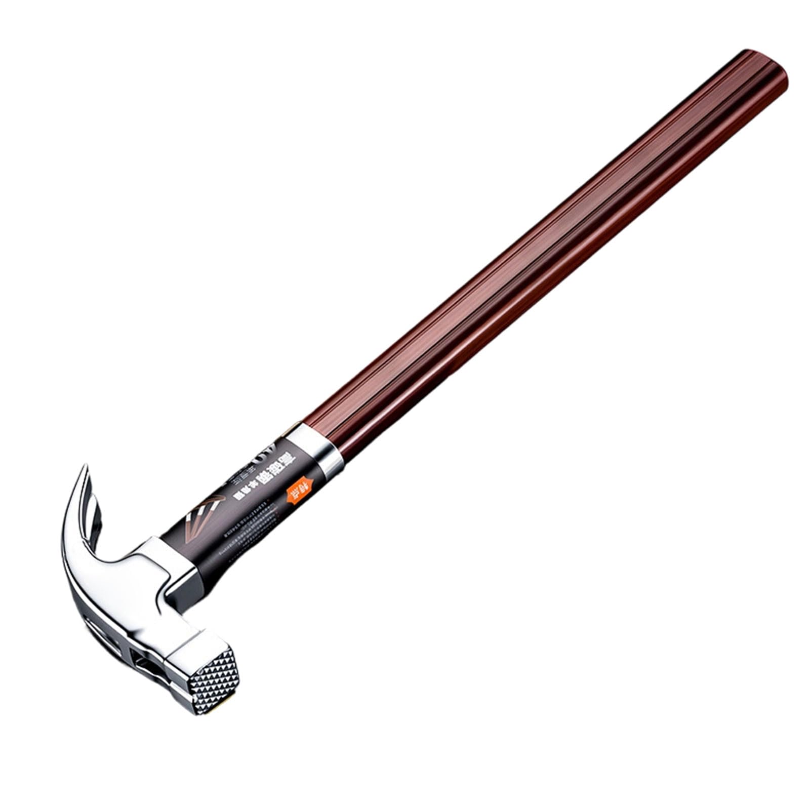 Gavery Angled Square Head Professional Aluminum Wooden Handle Clawing Hammer Clawing Hammer Antislip Wear Woodworking Tool Comfortable Handle Aluminum Mixture Grip