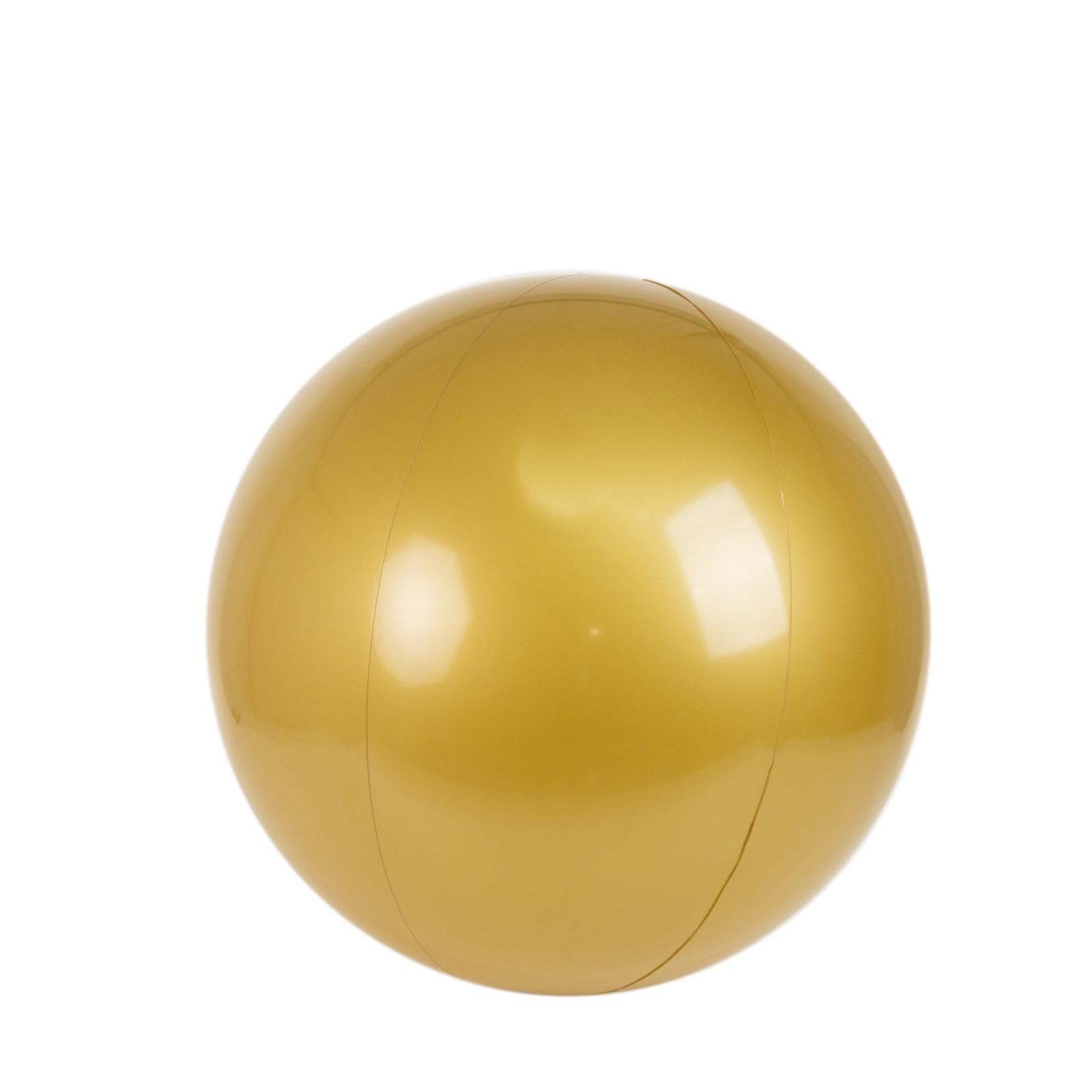 2 Gold 24" Round Vinyl Balls XL Inflatable Beach Balloons Spheres for Pool Party Events Receptions Home Dining Backyard Patio Decorations