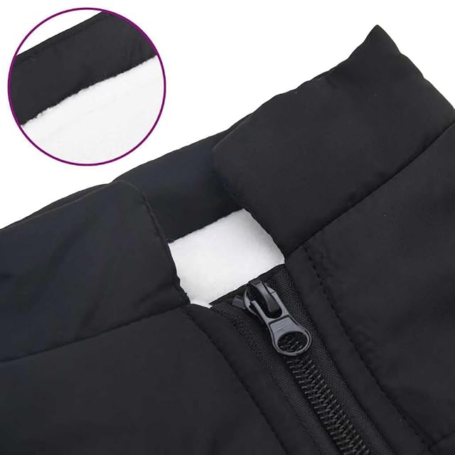 Foto 4 de 8 de vidaXL Abrigo para Perro con arnés Impermeable Reflectante L24 Negro
