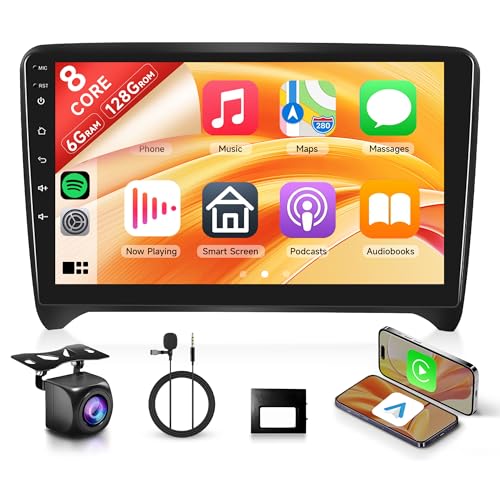 🛜[Navigazione GPS & WiFi] Autoradio Android Audi TT MK2 2011 con navigazione GPS integrata, puoi scaricare le mappe offline, con WiFi puoi usare perfettamente l'app store, ti permette di usare qualsiasi applicazione come mappe online, YouTube, TikTok , Spotify , ecc.