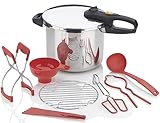 Zavor DUO 8-pc Pressure Canning Set - Pressure Cooker 10 Quart w/Complete Pressure Cooker Canning Kit, including Wide Mouth Canning Funnel, Canning Rack & 5 other Essential Canning Tools
