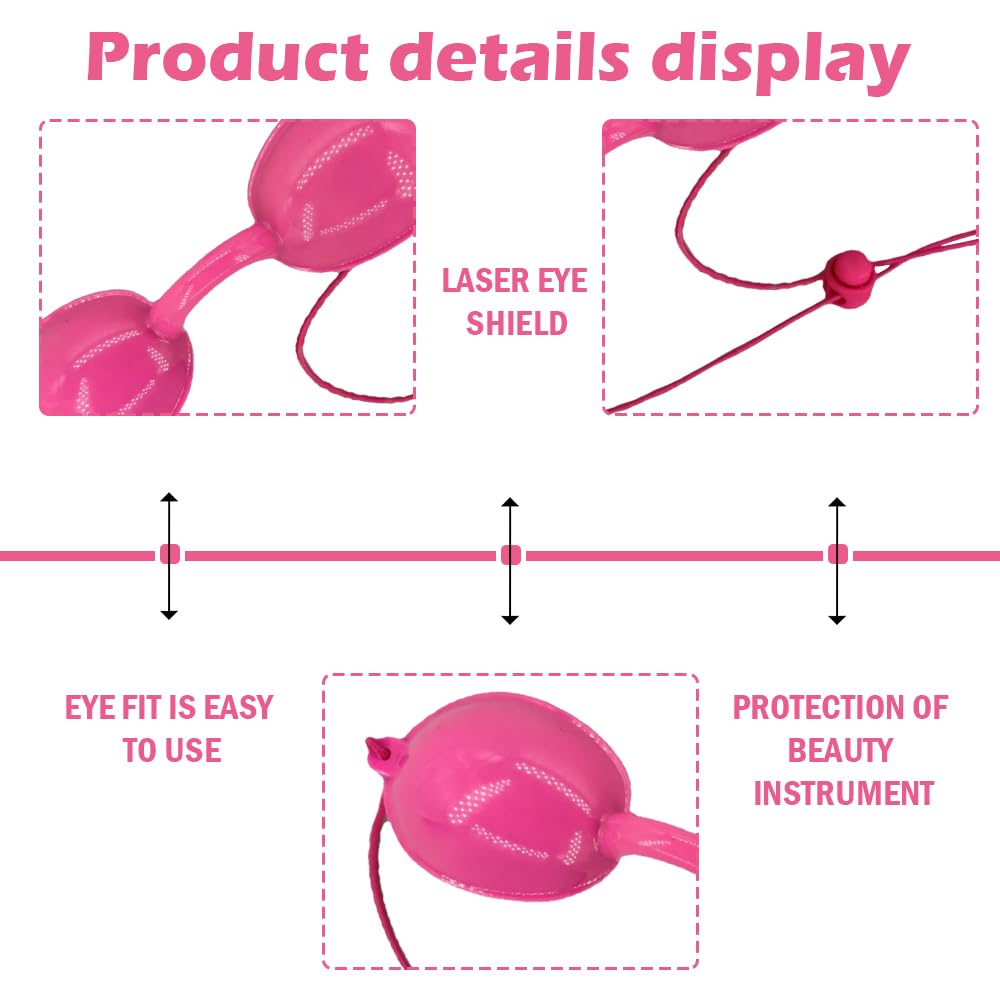 Sunbed Goggles Sunbed Eye Protection Comfortable Fit, Protective Goggles Adjustable Protection Sunbed Eyewear UV Blocking, Anti-Glare Ideal for Tanning Beds, Sunbathing, and Light Therapy -Pink - Image 4