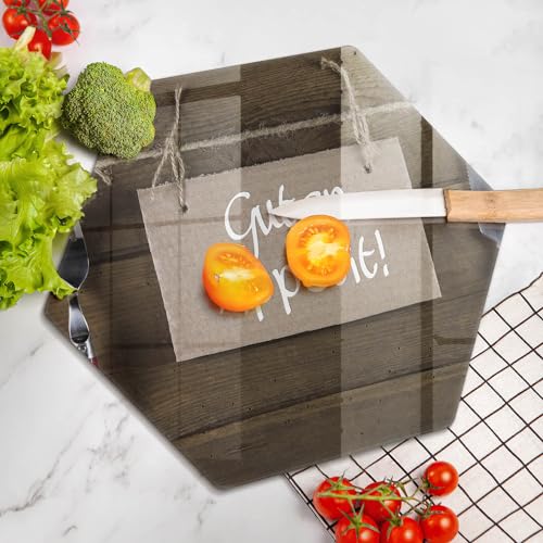 Planche à découper résistante à la cuisson Wallfluent 40cm multifonctionnelle en verre - 5