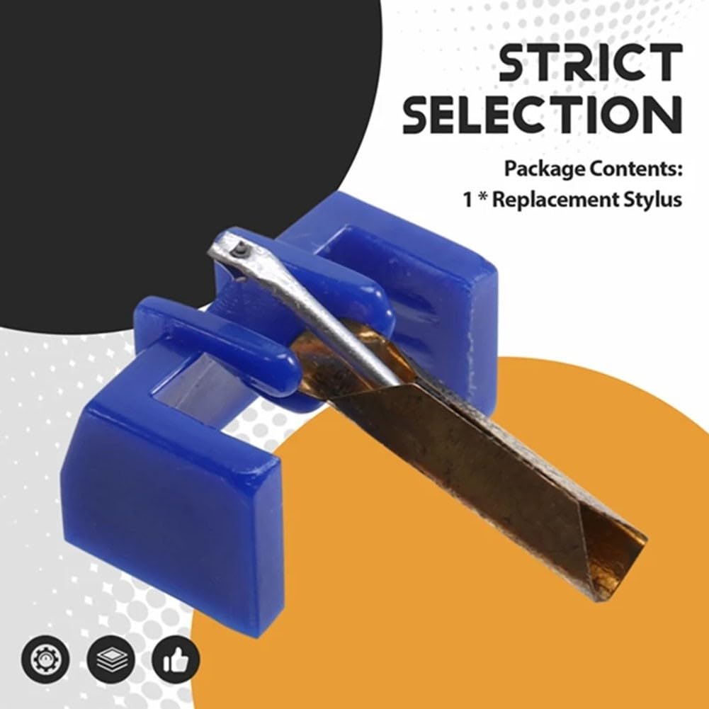 Aguja de lápiz capacitivo azul para tocadiscos SANYO ST25, LENCO M100/M200, para tocadiscos EXCEL ES70/VS80/ST40, construcción ABS, 5 x 4 x 3 cm