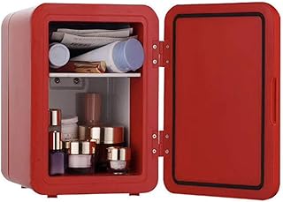 4L Mała lodówka dla Produkty do pielęgnacji skóry Lodówki do makijażu Elektryczna lodówka turystyczna Napoje Chłodniej Cieplej & Podgrzewacz żywności na podróż Samochód Gabinet Zasilanie AC+DC,Red