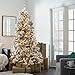 Home Heritage 7.5' Prelit Snowdrift Flocked Artificial Christmas Tree 600 Clear Incandescent Lights, Pinecones, Berries, 1,097 PVC Tips, Stand, Green