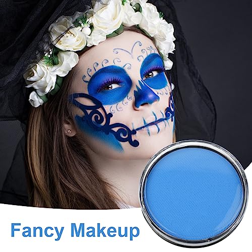 LOPHE Body Paint, 30g Truccabimbi Face Paint Colori Trucco Bambini, Sicuro e Lavabile, Pittura del Corpo Pittura Viso Professionale Colori per Pancia Gravidanza, Halloween, Carnevale, Festa(5#Celeste)