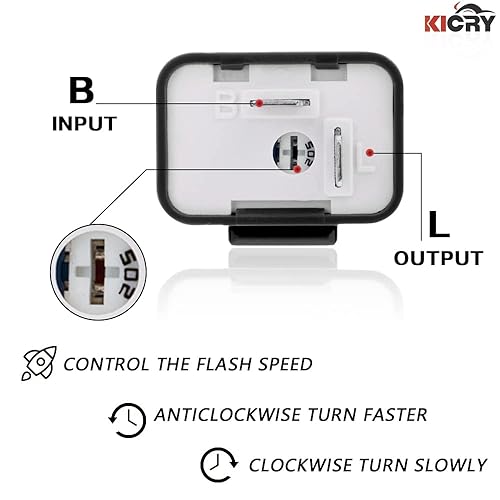 Miniatura 4 de Relé electrónico intermitente LED de velocidad ajustable de 12 V de 2 pines para señal de giro de motocicleta, reemplazo directo, relé universal de