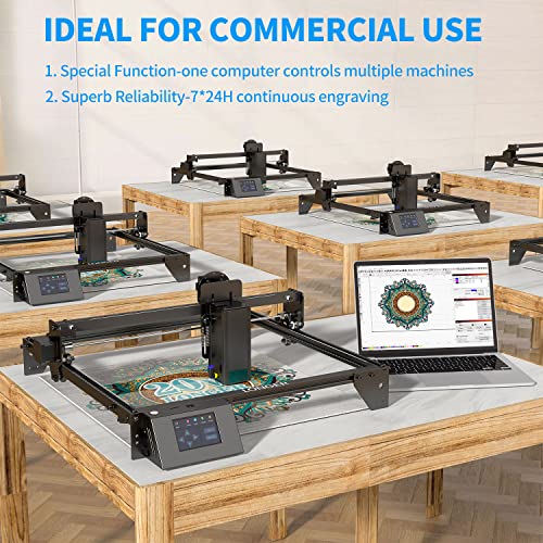 LONGER RAY5 130W Laser Engraver, 20W Output CNC Laser Cutter DIY Laser Engraving Machine, Exclusive 3.5" Touch Screen for DIY, Cutting Tool for Metal Colorizing, Wood, Acrylic, Leather, Glass by Longer - Image 6