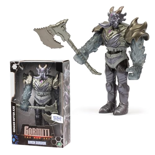 Gormiti, Figurine articulée 27 cm, Gormiti avec Son Arme, Modèle Baron Durghon, pour Les Enfants à partir de 4 Ans, GRV091