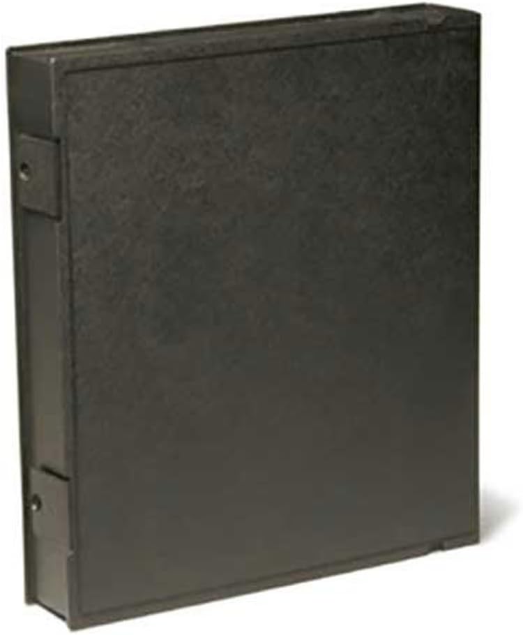 Adorama Plastic Storage Binder Box with 3 'O'-Rings, 9x11", Portrait Format, Color: Black