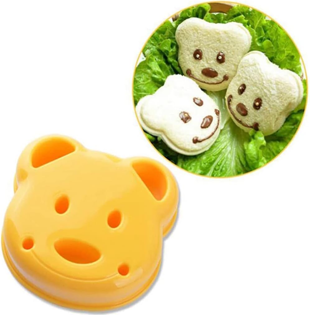 Bear Animal Sandwich Mold Cutter Cartoon Bear Sandwich Mold Househod Gift and Tasteless Easy to Cake for Baking