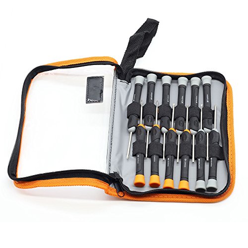 Finder 12 in 1 Precision Torx Screwdriver Set with T6 T7 T8 T9 T10 Star Philip Slotted Magnetic Screwdrivers for Phone/Mac/Computer/Watch Repairing Industrial Level Chrome Vanadium Steel