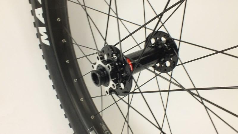 27.5 Fat Bike Wheels Sun Ringle Duroc 50 Novatec Thru Axle Wheel Set 197mm x 150mm PG Cassette Minion FBR FBF 27.5 x 3.80 Tire and Tubes Rotors Package Pair