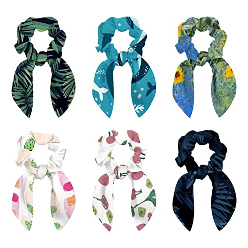 Chouchous à cheveux avec nœud bleu motif requin accessoire coiffure fille enfant