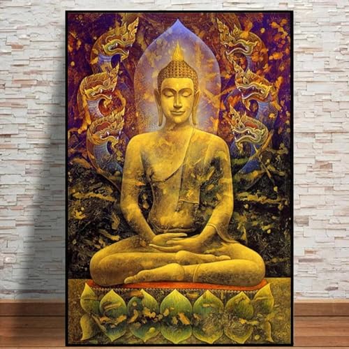 Art mural bouddhisme LSYALUCK pour transformer votre chambre en sanctuaire zen