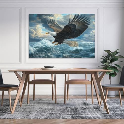 Toile d'aigle moderne 50 x 75 cm décoration murale de salon