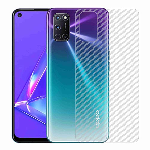 Image of Compatible with Oppo A92 Back Screen Protective Film Carbon Fiber Skin Transparent Screen Guard Sticker