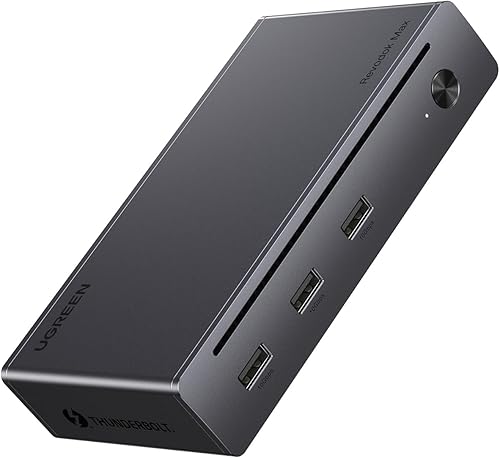 UGREEN Revodok MAX 208 Docking Station Thunderbolt 4 8 In 1 Dual Display 4K60Hz 8K30Hz Hub USB C 3.2 10Gbps Dock USB C Ethernet RJ45 Gigabit Power DC 140W