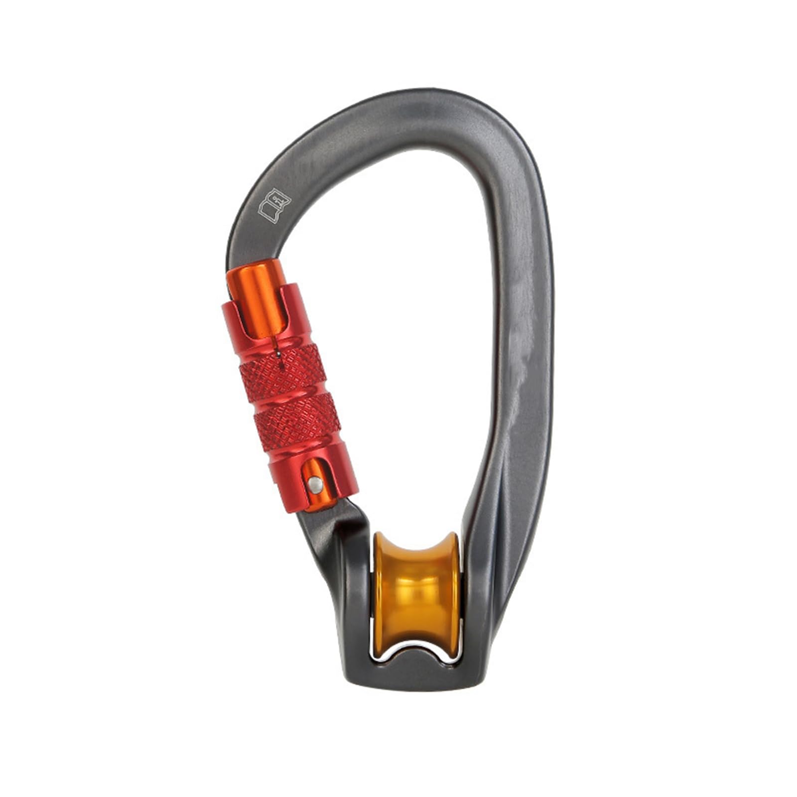 Mousqueton robuste en forme de D 20 kN en alliage d'aluminium avec vis d'escalade pour le camping en plein air et la randonnée, boucle d'escalade