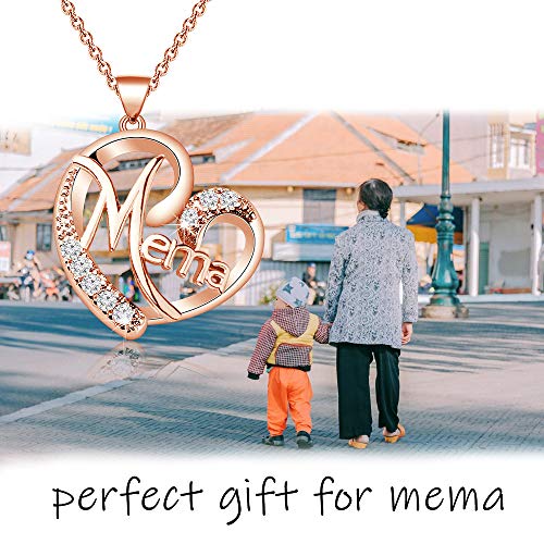 Tiimg Mema Necklace Grandma Gifts Best Mema Gifts Mothers Day Gift For Mema Gift (Mema Necklace) #TOP3