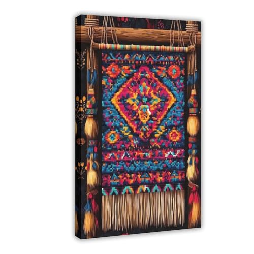 Poster d'art mexicain sur toile de qualité supérieure format 20,3x30,5 cm