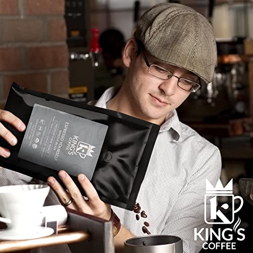 King’s Coffee Sea Salt Caramel Mocha| Medium Roast Whole Bean Flavored Coffee| 1 Lb. Net Wt.| Colombian Supremo Beans | Fair Trade Signature| Certified Gluten Free, Allergen-Free, Sugar-Free, And Alcohol-Free| Coffee. Community. Country. Serving And Supporting Veterans And First Responders Everyday #TOP2