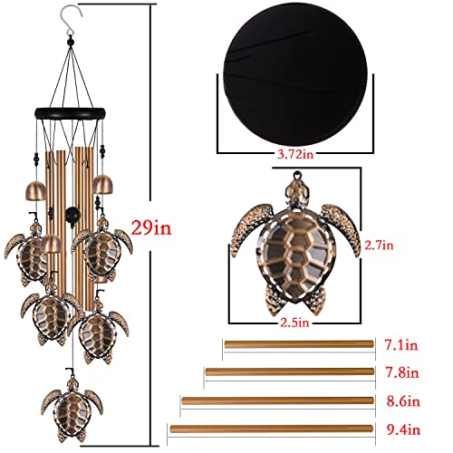 Outdoor Bronze Turtle Wind Chimes, Sea Turtle Wind Chimes, Gift Wind Chime, Sea Turtle Wind Bell, Gifts For Women, For Home, Garden, Indoor, Outdoor Decoration, Garden Wind Chime #TOP3