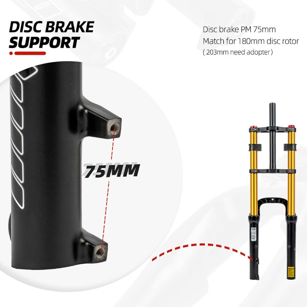 Fourche inversée pour vélo électrique 24 26 pouces 5.0 Pneu Fat Bike