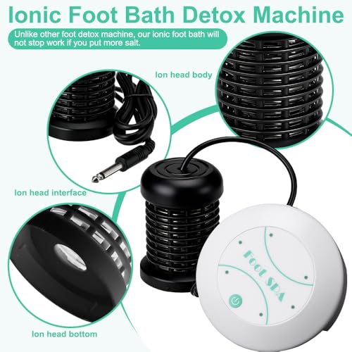 SGZIOO Ionen Fußbad Entgiftung, Ionen Fussbad Detox, Entgiftungsbad, Ionisches Fussbad Zum Entgiften, Foot Spa, Ionen-Fussbad-System, Tragbare Fuß-Spa-Reinigungsmaschine(ohne Becken)