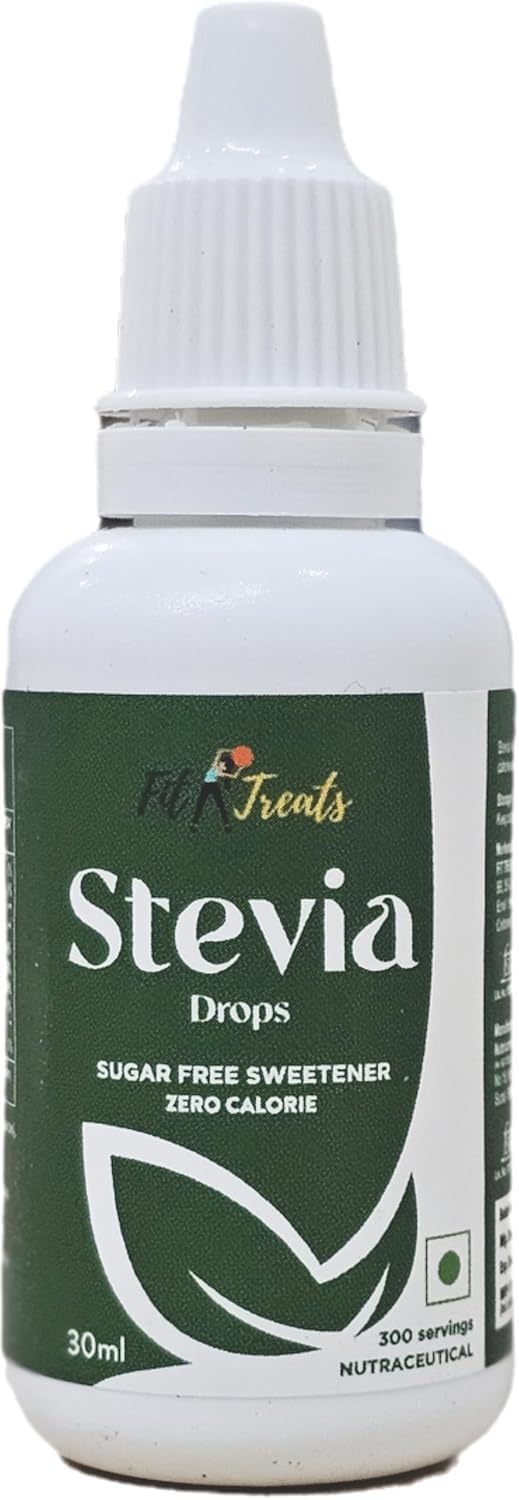 Fit Treats Natural Stevia Liquid Drops, Zero Calorie Sugar-Free Sweetener, 30ml (pack of 1)