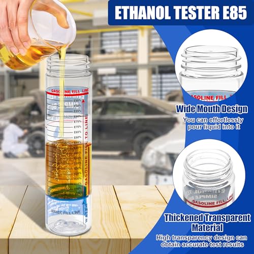 Probador de etanol E85 Windspeed kit de dos botellas de boca ancha para combustible 3