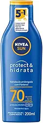NIVEA SUN Protetor Solar Protect & Hidrata FPS 70 200ml - Com toque seco, rápida absorção e resistente à água, esse protetor solar oferece altíssima proteção ao sol e promove hidratação à pele