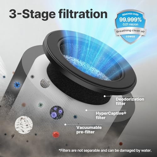 Image of Coway Airmega 50 Air Purifier Replacement Filter Set, High-Efficiency Genuine Particulate Filter and Deodorization Filter, 1 Pack