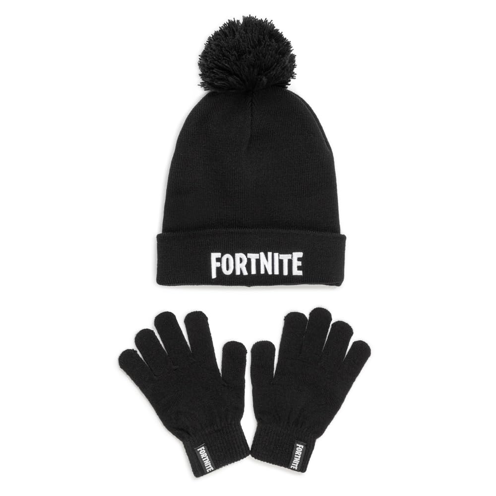 Fortnite Winter Hat and Gloves Set, Boys Cold Weather Accessories, Beanie and Gloves, One Size