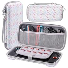 Honghao Switch Case for Nintendo 2 2025 for Nintendo Switch 2, Protective Hard Shell with 12 Game Card Slots, Portable Travel Storage Case Pink