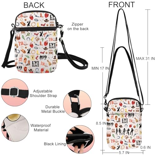 JNIAP Line Dance Crossbody Bag Country Music Line Dancing Gifts Line Dancer Shoulder Bags Line Dance Lover Gifts2