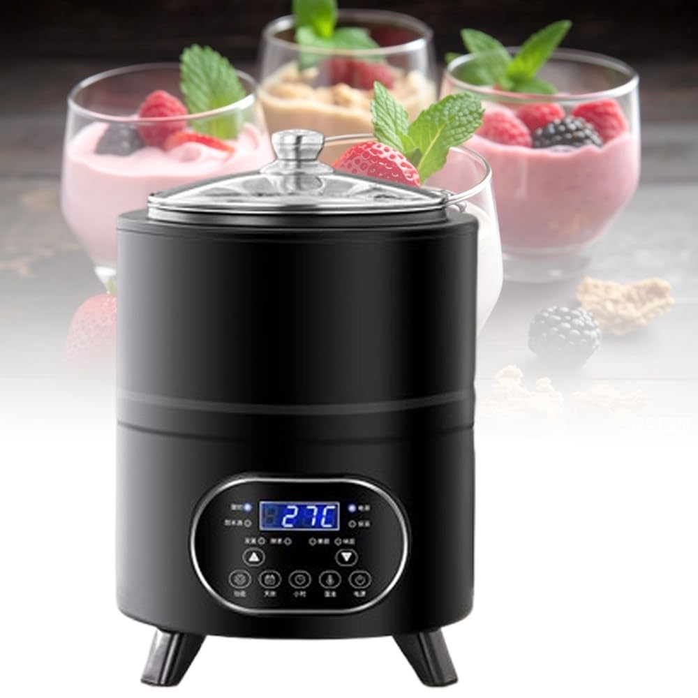 ShaiVrissian 8l/12l Yogurt Maker with Time & Temperature Control Black-8L