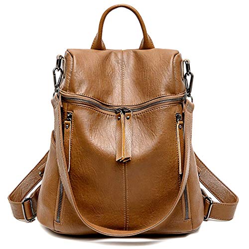 Sac à dos pour femme marron anti-fatigue pour voyager léger en loisirs
