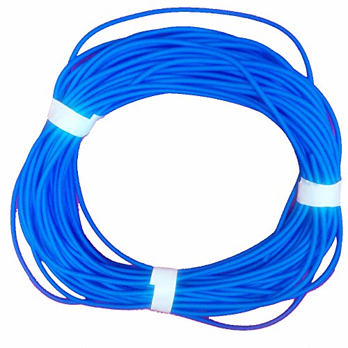 Bio-Leine Meterware aus runder Biothane in Hellblau - 6,4 mm Durchmesser I für schmutz- und Wasserabweisende Hundeleine Schleppleine Longen Leinen - bis 30m